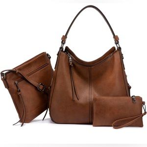 Large Hobo Handbag Set of 3